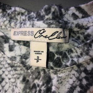 Snake skin print long sleeve Express shirt